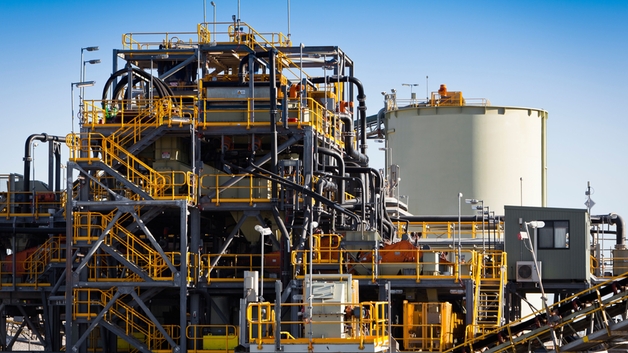 Aufbereitungsanlage in einer Lithium-Mine