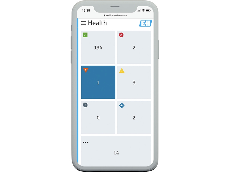 Netilion Health Gerätezustands-Überwachung: Screenshot aus dem IIoT-Service