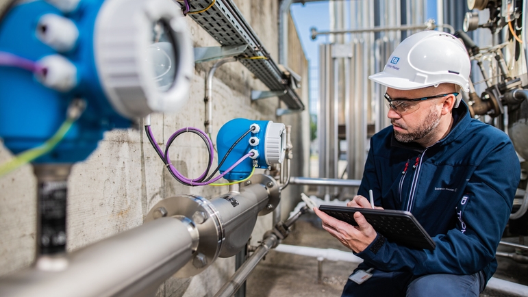 Endress+Hauser im Werk eines Kunden.