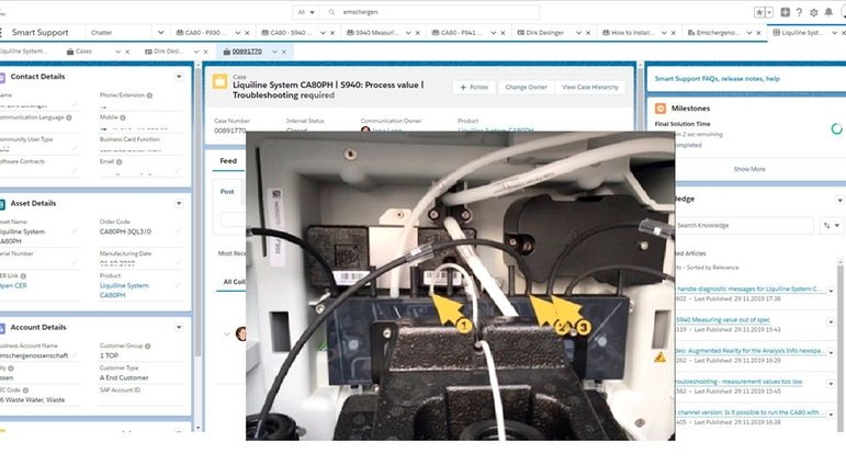 Measuring station for aeration basin, CA80PH orthophosphate analyzer