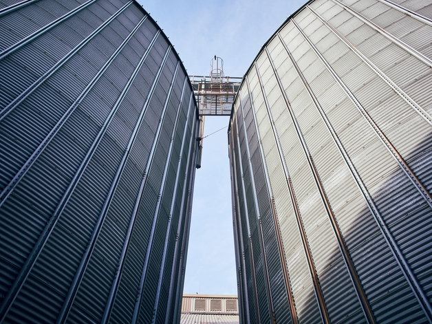 Raw material seed silos