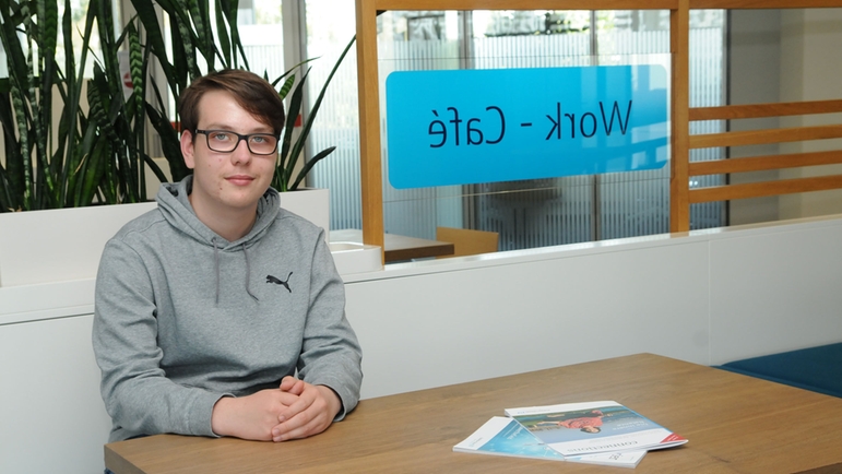 Thorben Pfändler, the new apprentice in the area of  IT – System Integration.