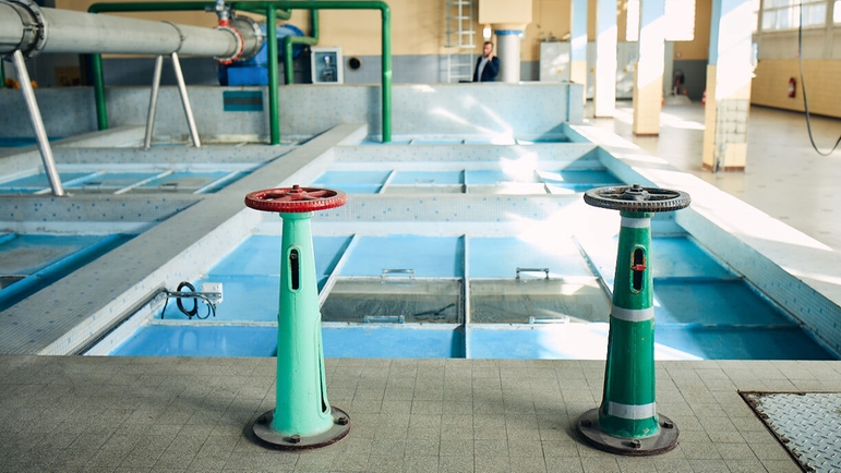 Wasserwerk in Belfort in Frankreich