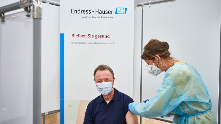 Endress+Hauser Impfzentrum