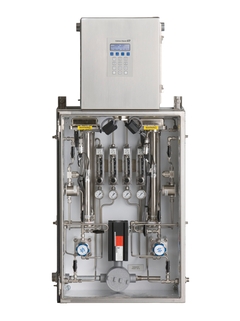 Produktbild: zweikanaliges H2O-Gasanalysegerät SS3000e, offene Sicht auf das Probenaufbereitungssystem
