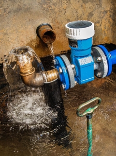 Promag W 800, installiert an einer Reservewasserquelle für die Brandbekämpfung zur Überwachung der Langzeitwasserabgabe