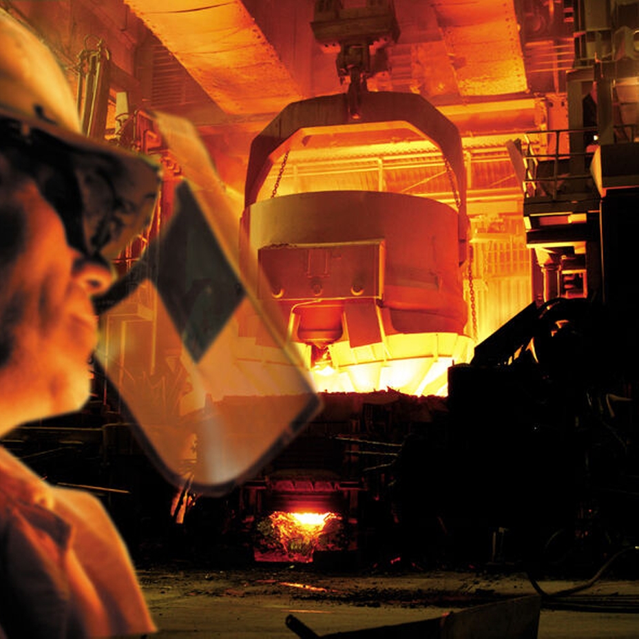Mitarbeiter in der Schwerindustrie