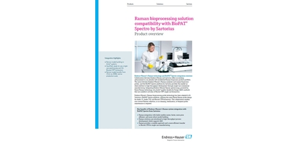 Bild der Raman-Bioprozess-Broschüre zur Integration mit BioPAT® Spectro von Sartorius
