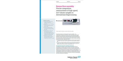 Abbildung der Broschüre Raman Flow Assembly für Downstream Bioprocessing