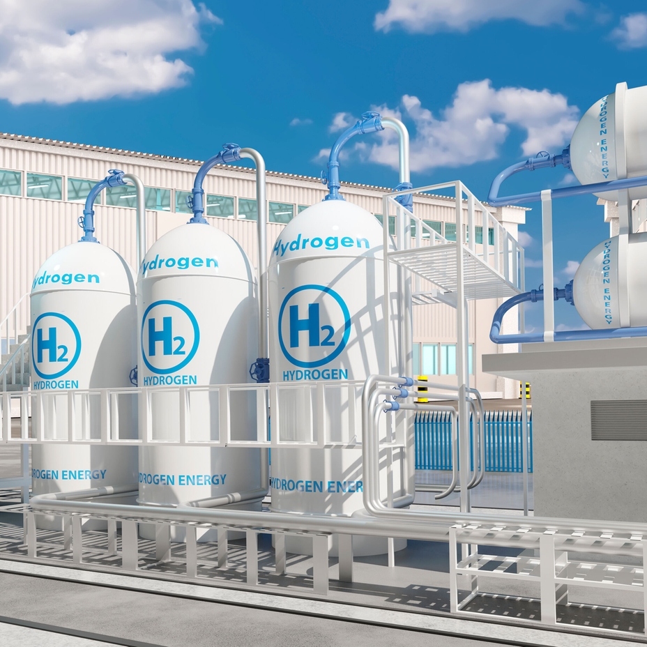 Grafische Darstellung von Wasserstofftanks