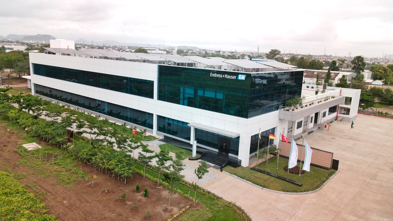 Produktionsgebäude von Endress+Hauser in Indien.